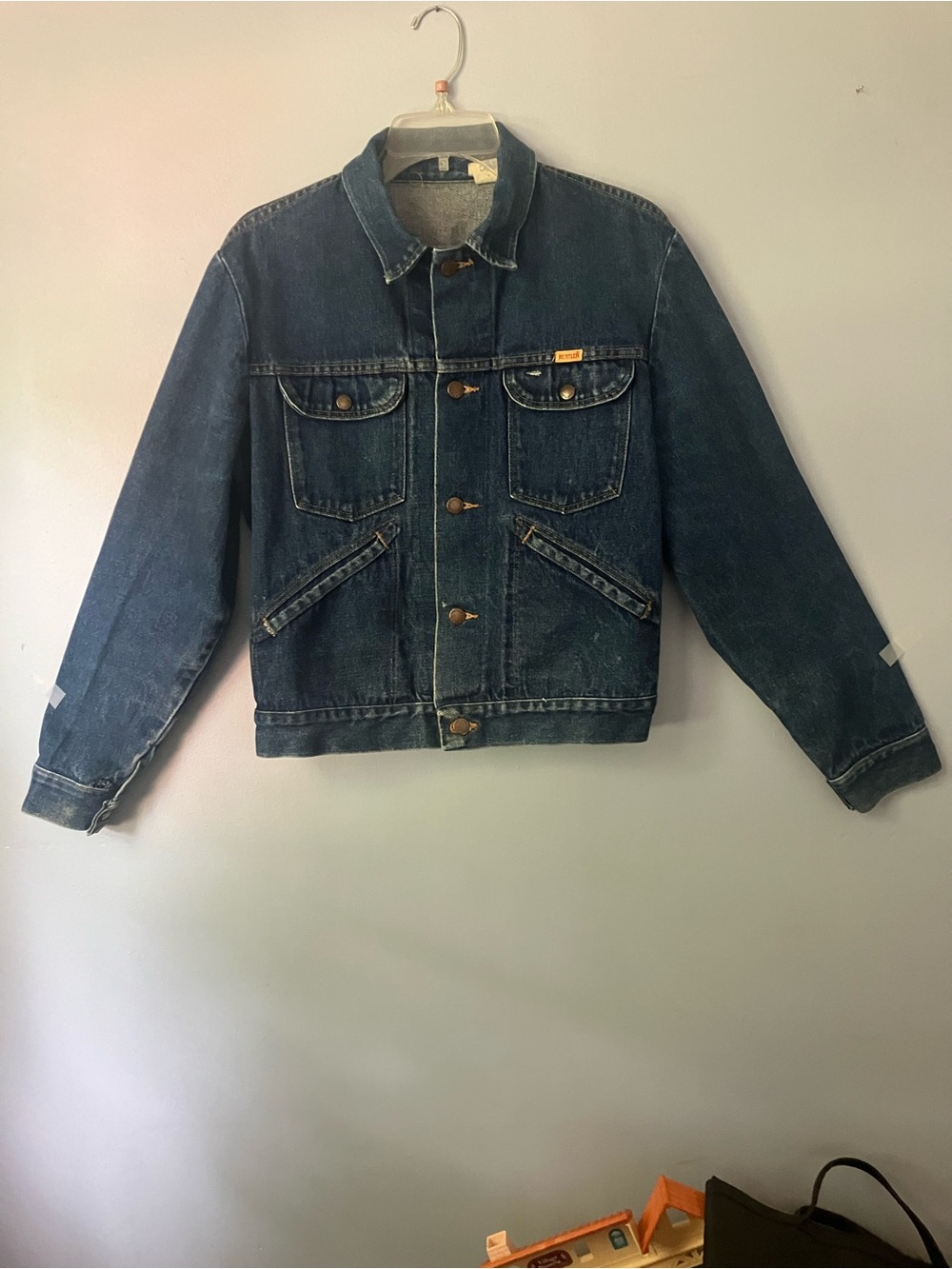Rustler Vintage Jean Jacket With Eagle On The Back
